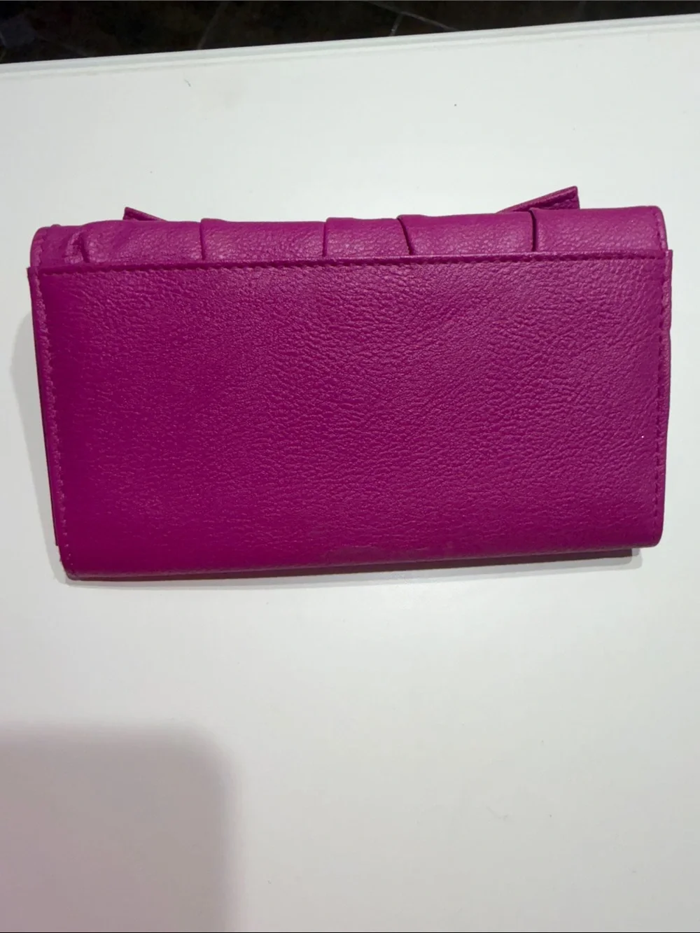 Icing Pink Bow Accent Clutch Wallet